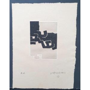 EDUARDO CHILLIDA (1924-2002), "Le sujet est la clairière de son corps", E.A. 1975