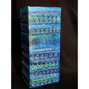 ALDO LONDI (1911-2003), grand vase parallélépipédique de la série Rimini Blu design, vers 1960.