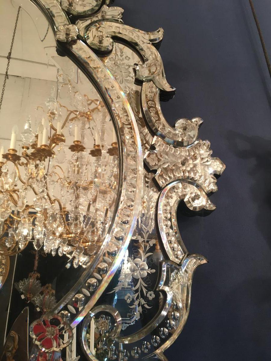Glace Venise - Miroir véniten Napoléon III-photo-4