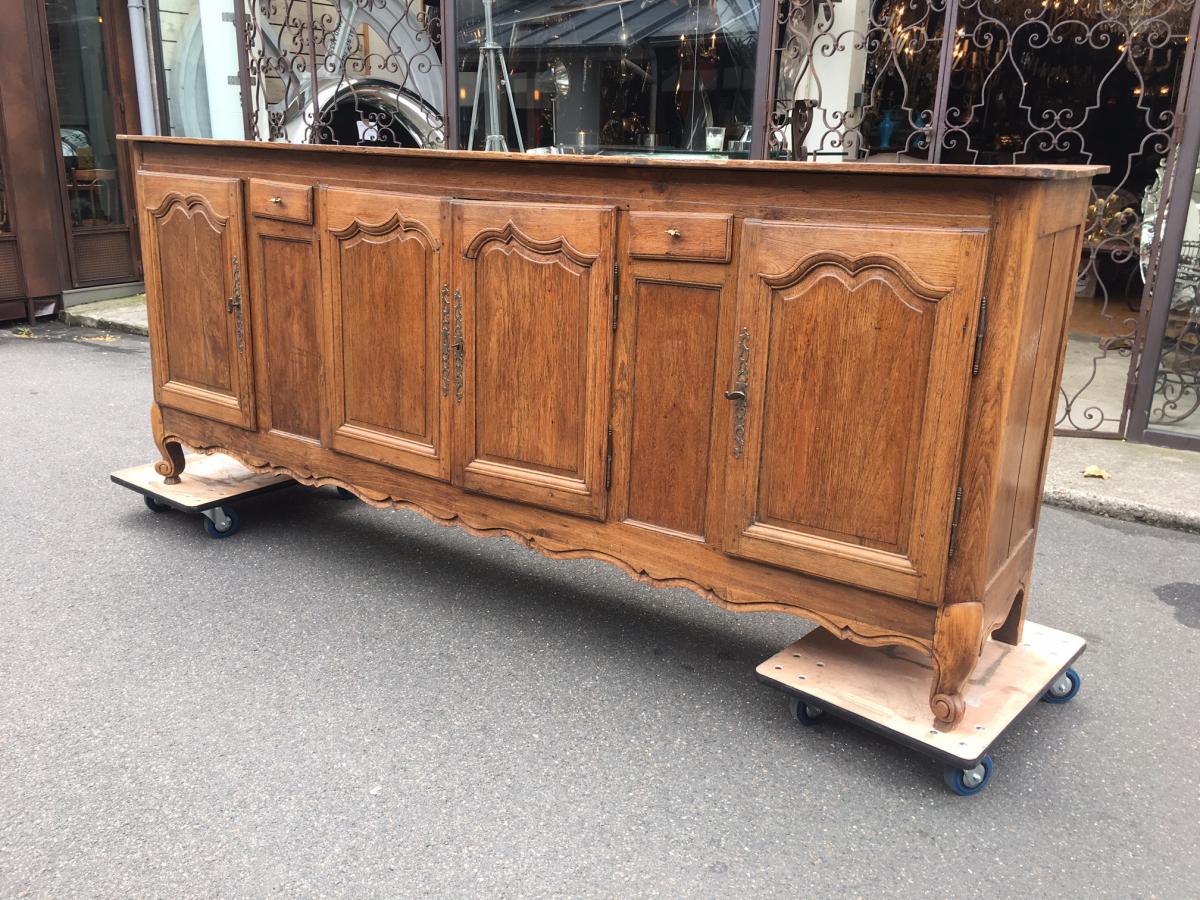 Buffet In Solid Oak End XVII Century-photo-2