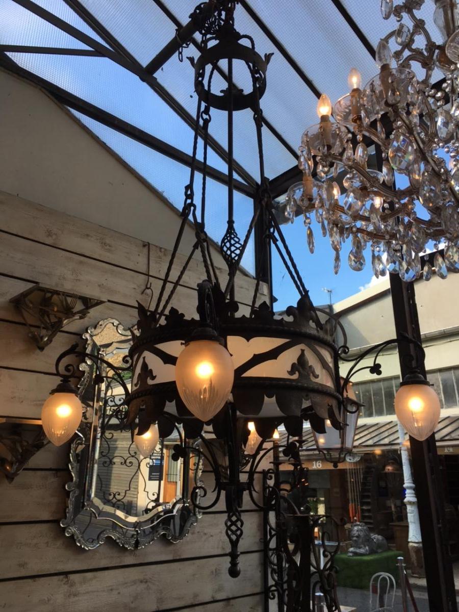 Gothic Iron Forge Chandelier-photo-2