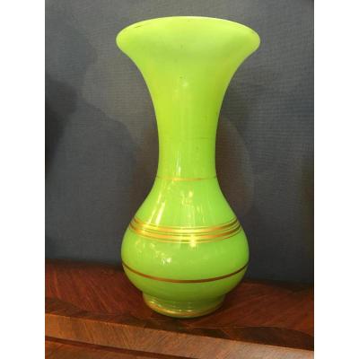 Vase Opaline Green Napoleon III