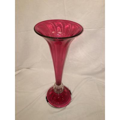 Glass Vase Pink Color