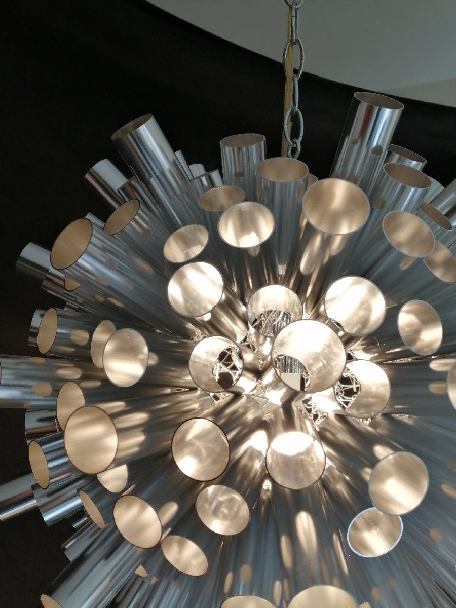 Grand Lustre Design Italien Années 70.-photo-4