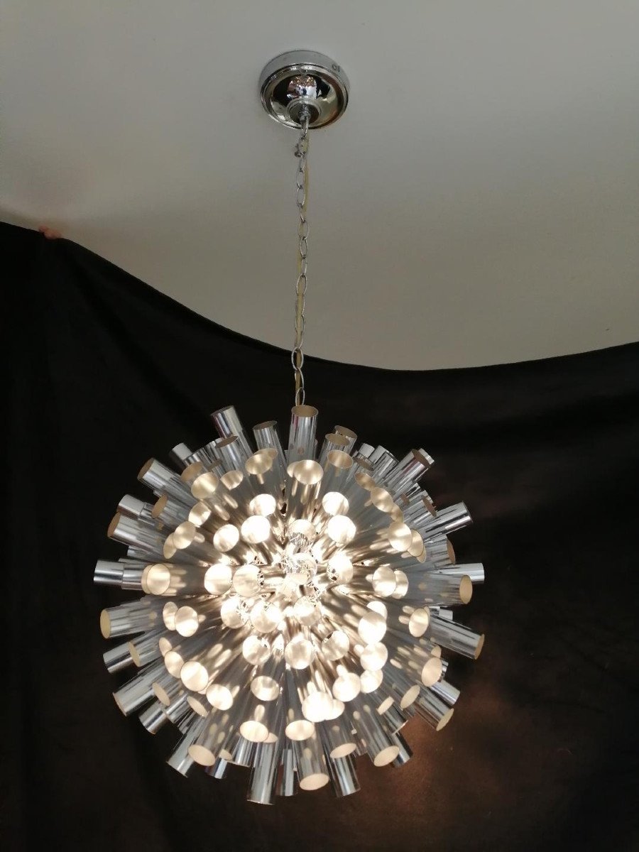 Grand Lustre Design Italien Années 70.-photo-3