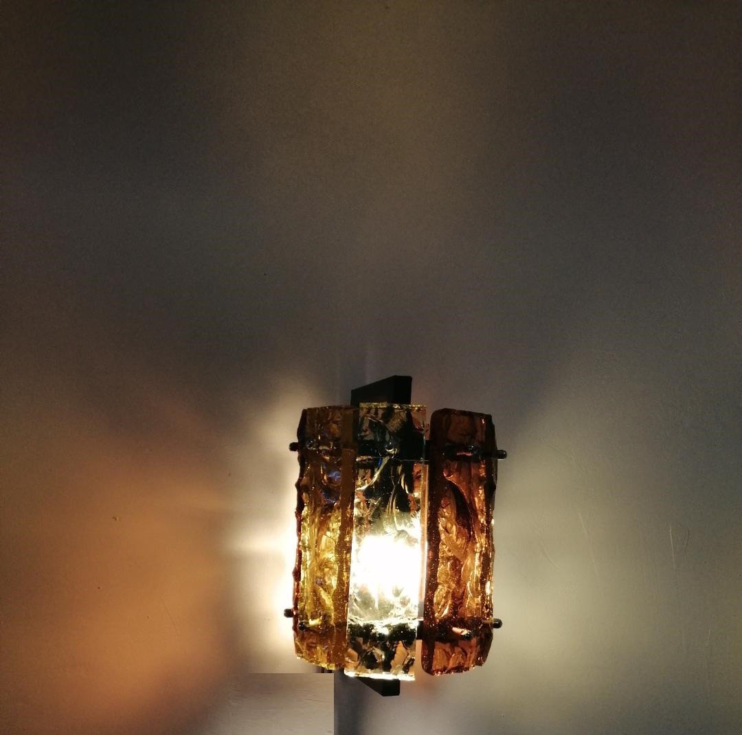 Pair Of Brutalist Sconces And Suspension-photo-2