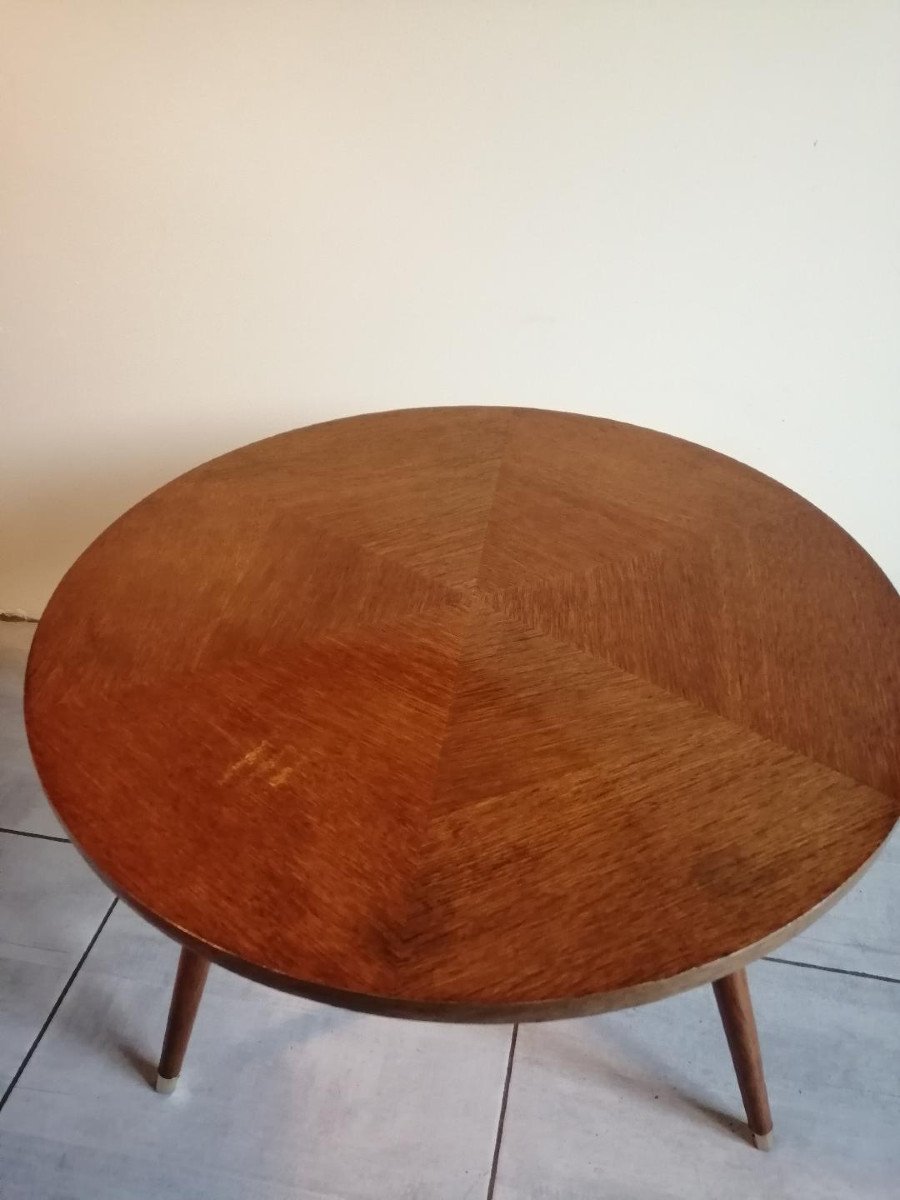 60's Scandinavian Pedestal Table-photo-2