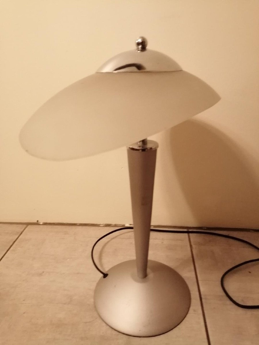 90s Unilux Crystal Desk Lamp-photo-4
