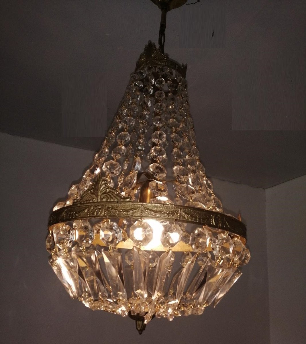 Hot Air Balloon Chandelier In Bronze And Crystal