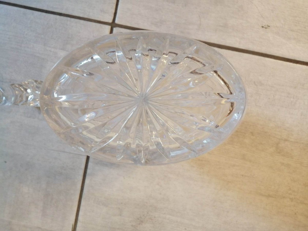 Oval Whiskey Carafe In Cut Crystal-photo-4
