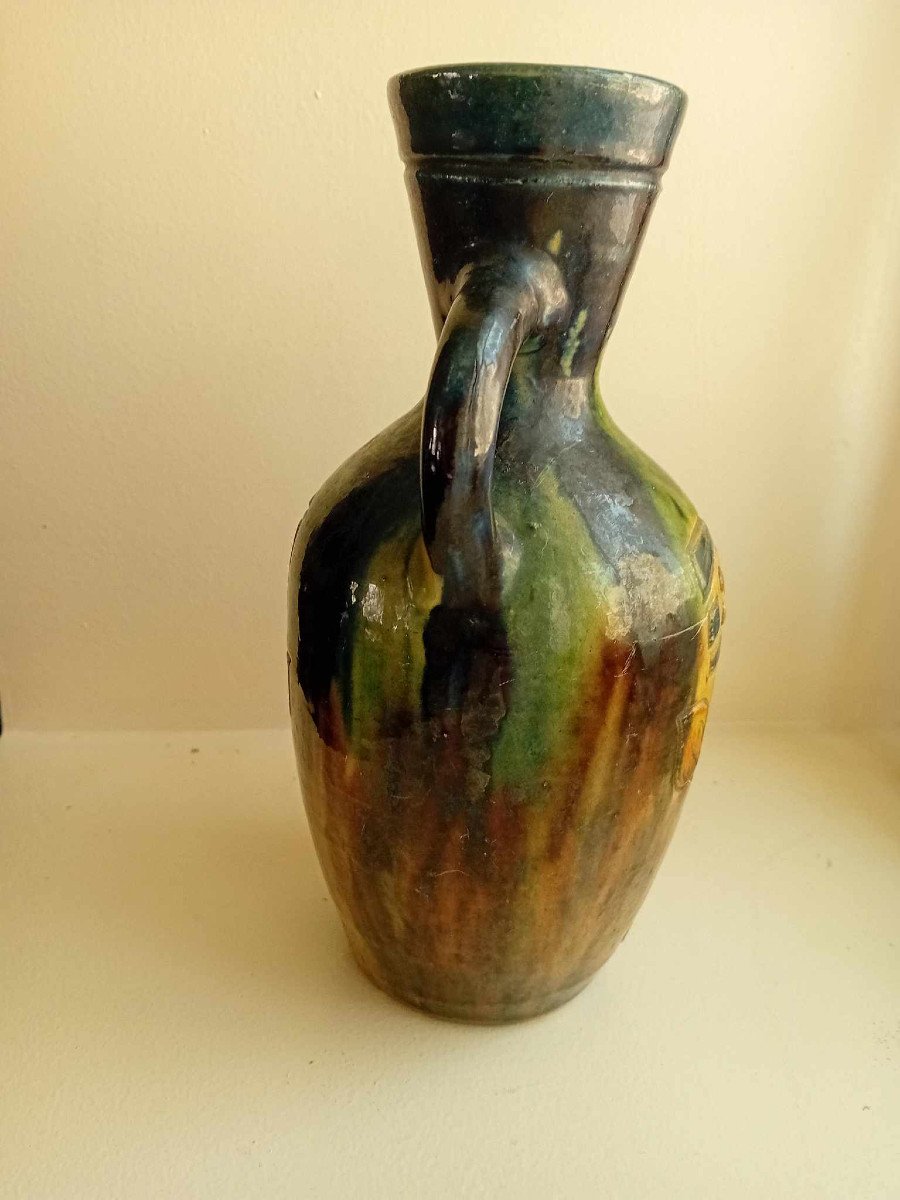 Glazed Sandstone Vase Torhout, Flanders.-photo-2