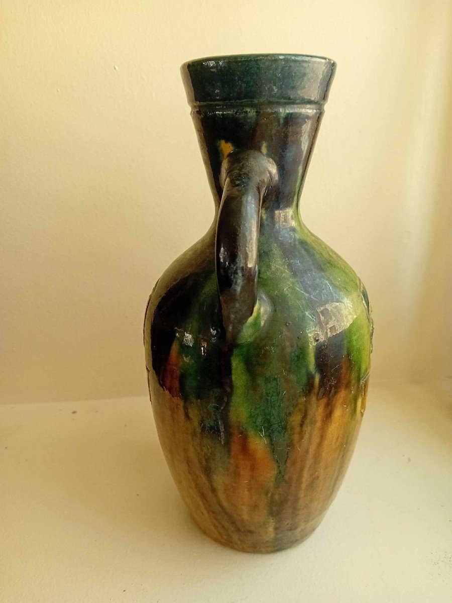 Glazed Sandstone Vase Torhout, Flanders.-photo-4