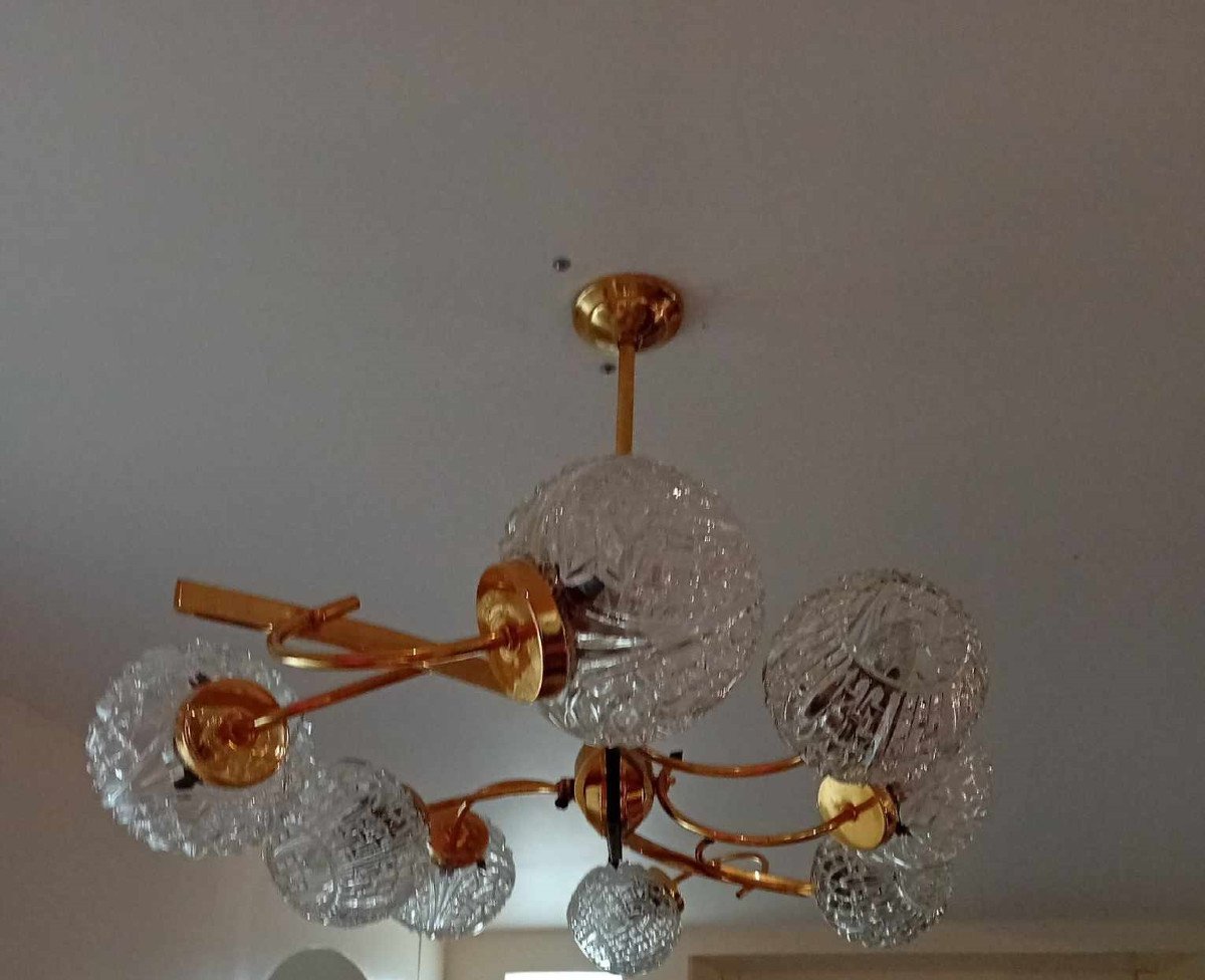 Large Maison Arlus Chandelier 1940s/1950s-photo-6