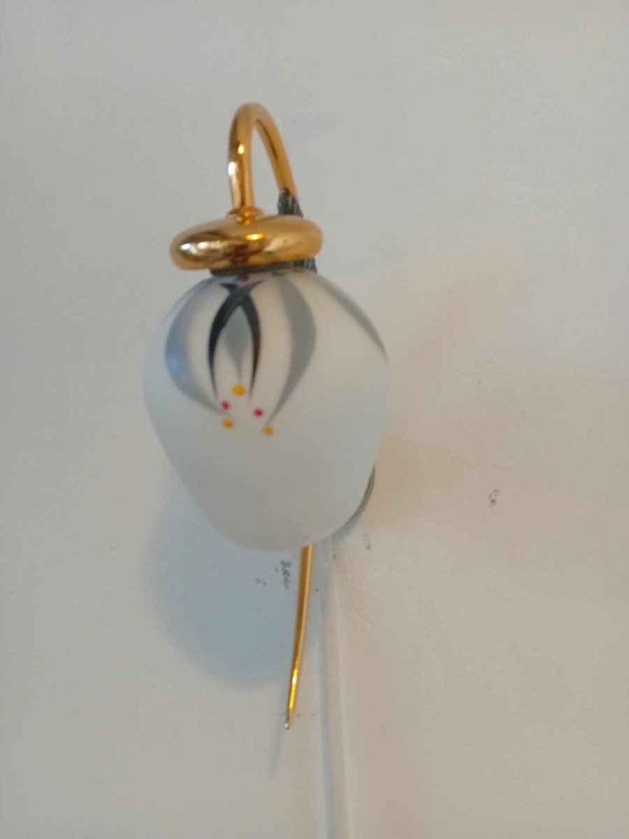 Pair Of 50s/60s Golden Sconces-photo-4
