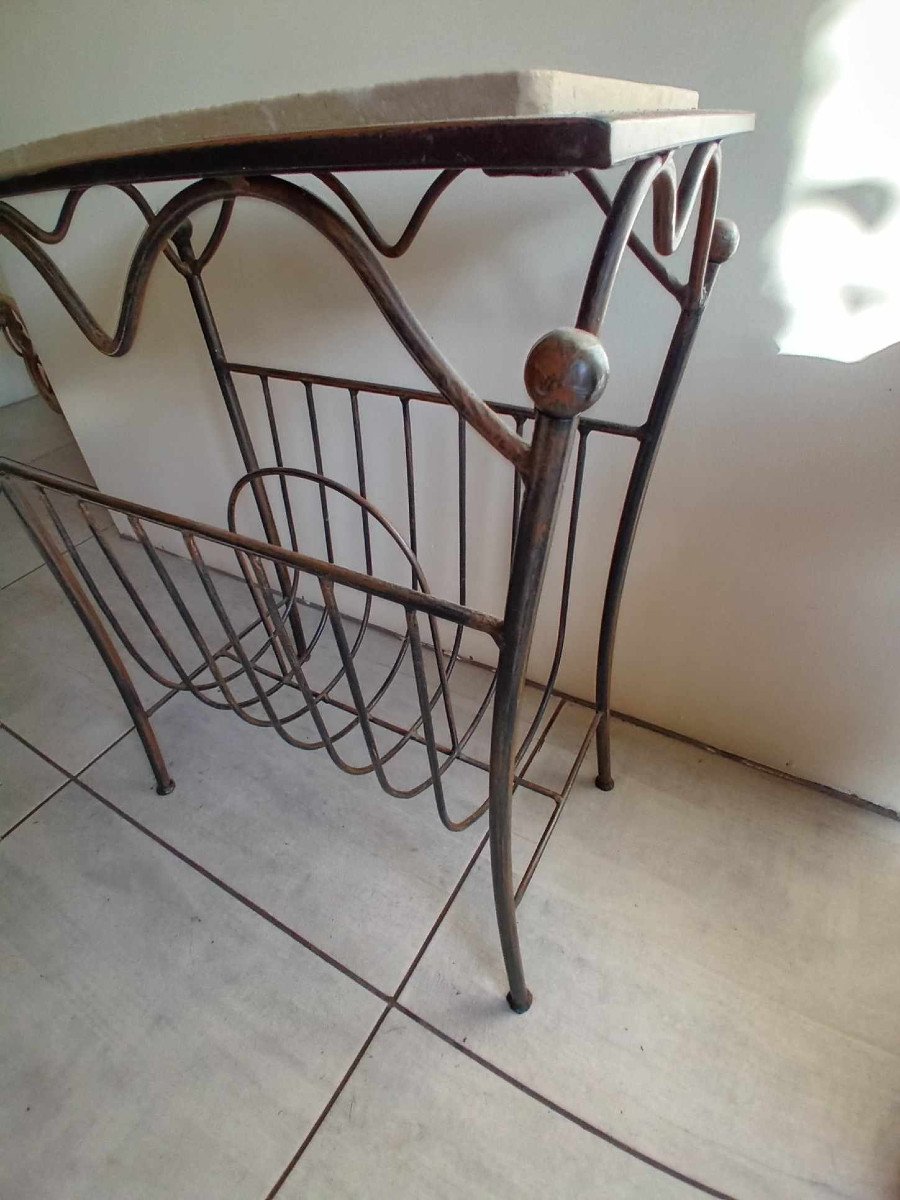 Magazine Rack Side Table 1950s-photo-3