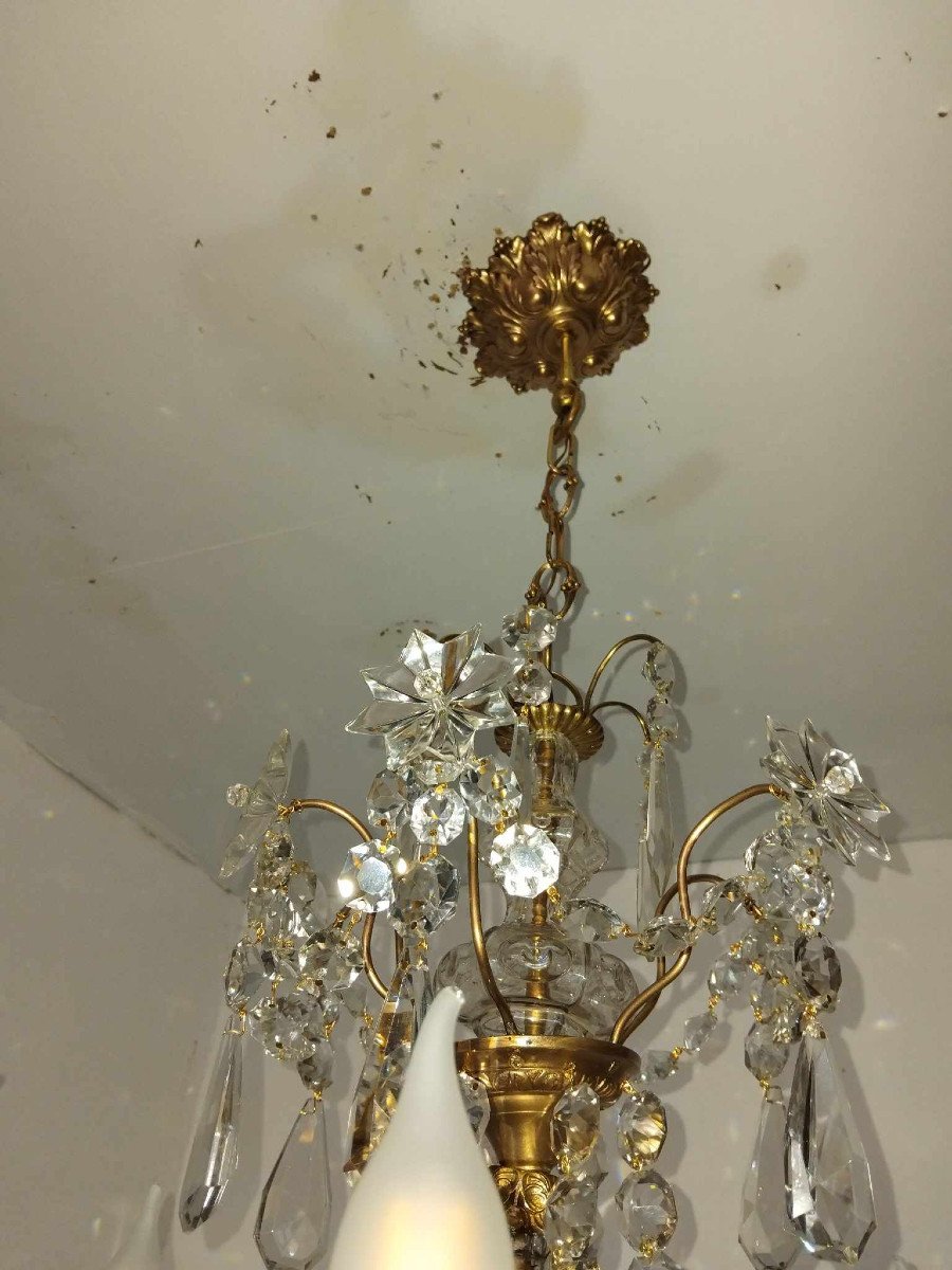 Large 19th Century Crystal Chandelier-photo-7