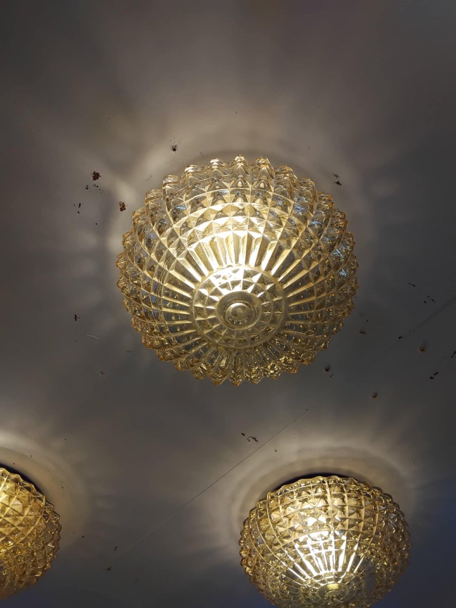 Set Of 3 Round Ceiling Lights From The 50s/60s-photo-3