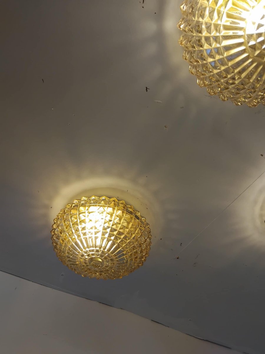 Set Of 3 Round Ceiling Lights From The 50s/60s-photo-4
