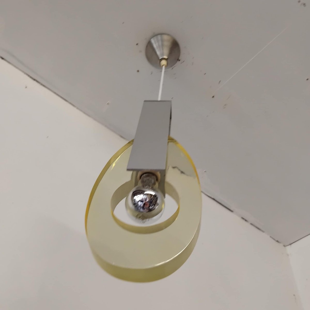 60s/70s Metal And Resin Pendant Light-photo-5