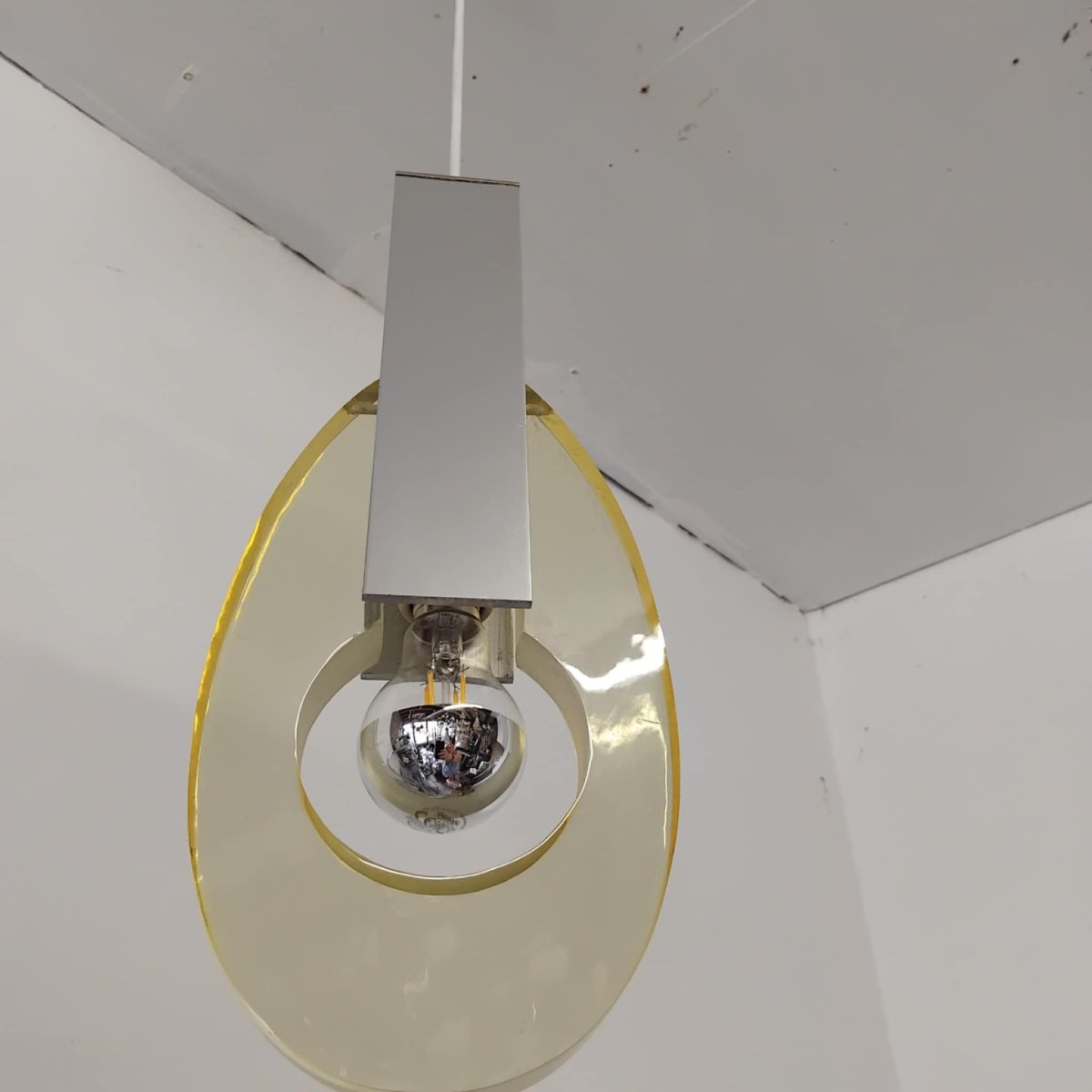 60s/70s Metal And Resin Pendant Light-photo-6