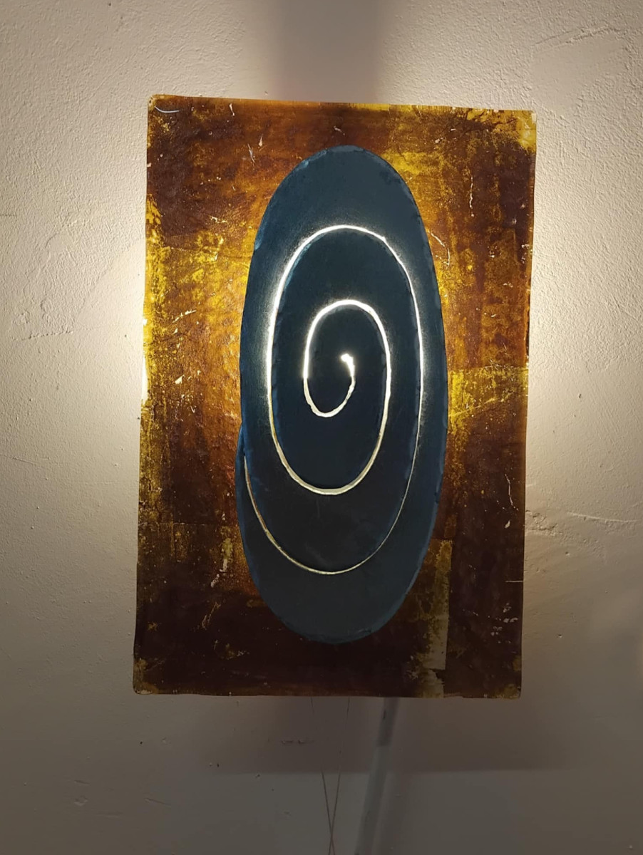 ARTELUCE Applique métal et verre de Murano.