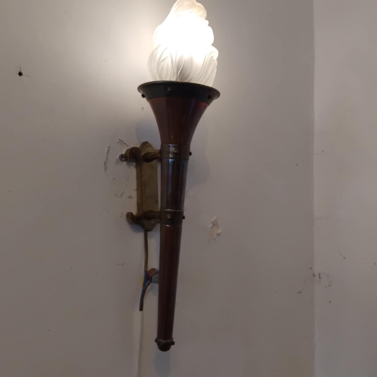 Pair Of Flambeaux Wall Lights From The 50s/60s-photo-4