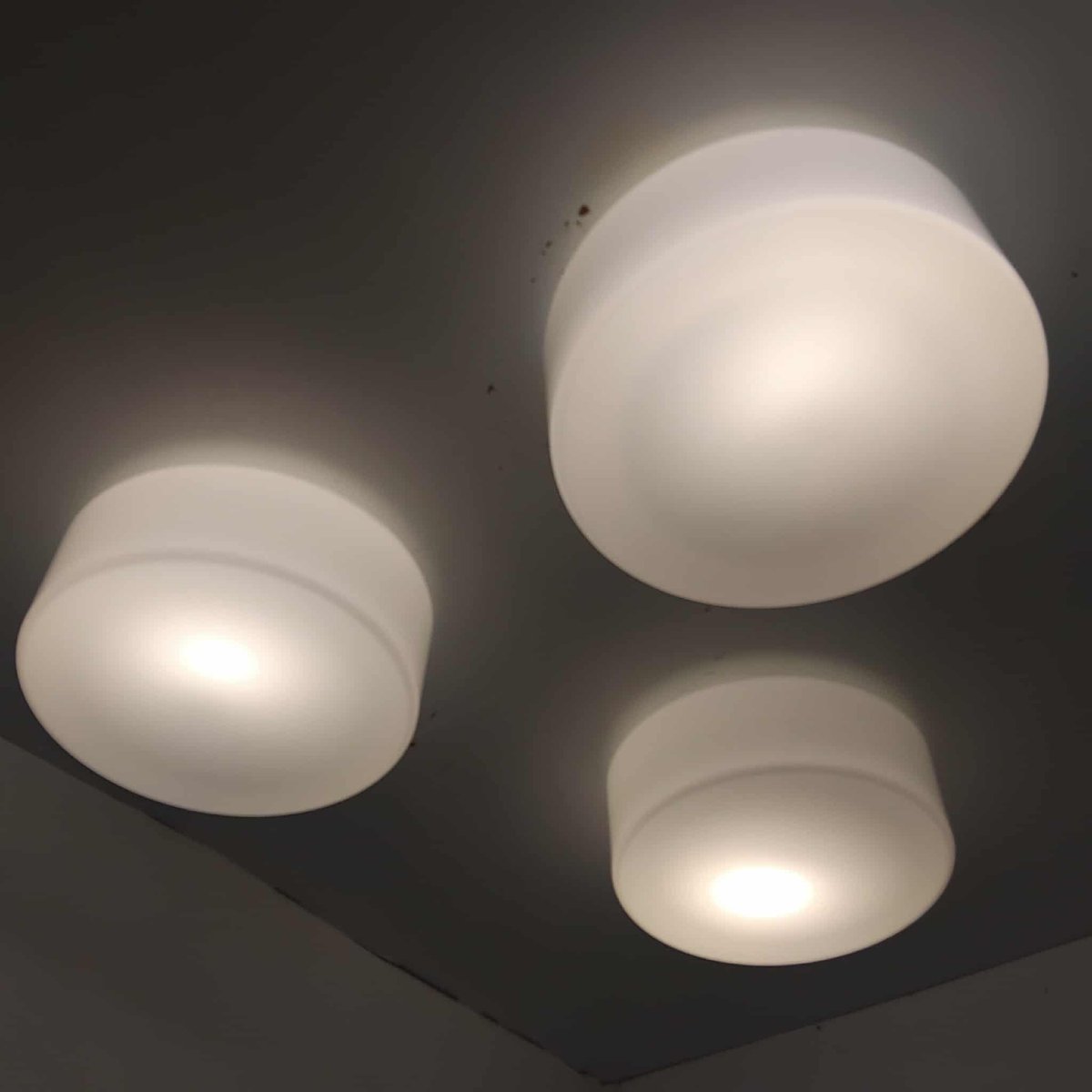 Suite de 3 plafonniers ronds LITA 70's-photo-4