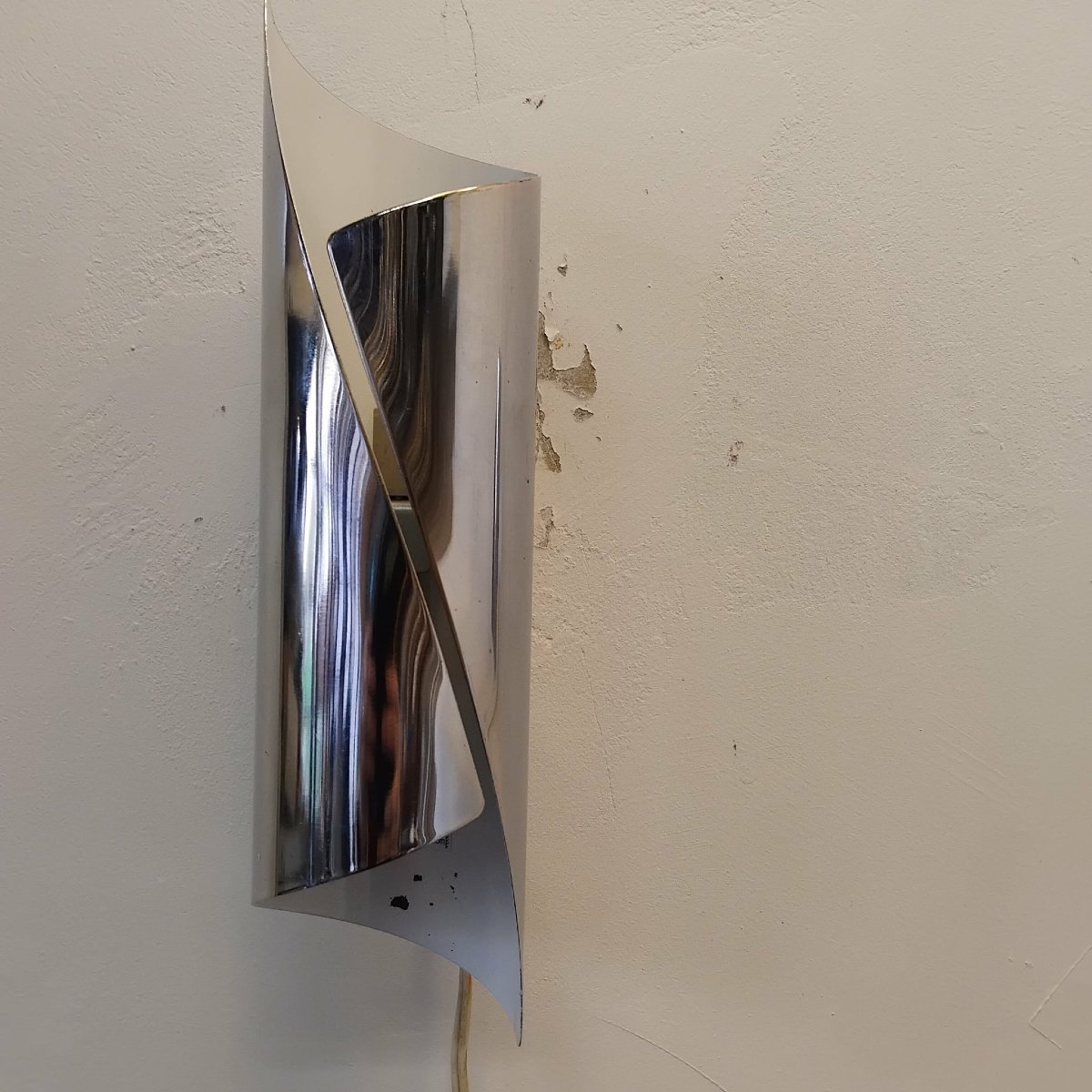 Paire d'appliques chromées bidirectionnelles 70's/80's-photo-3