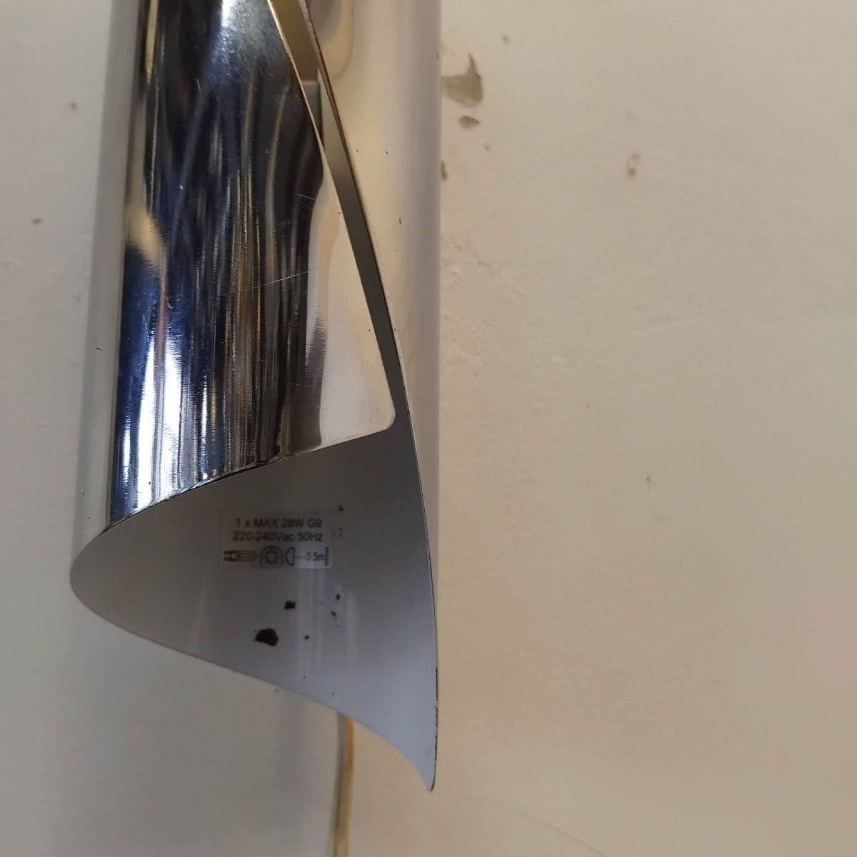 Paire d'appliques chromées bidirectionnelles 70's/80's-photo-4