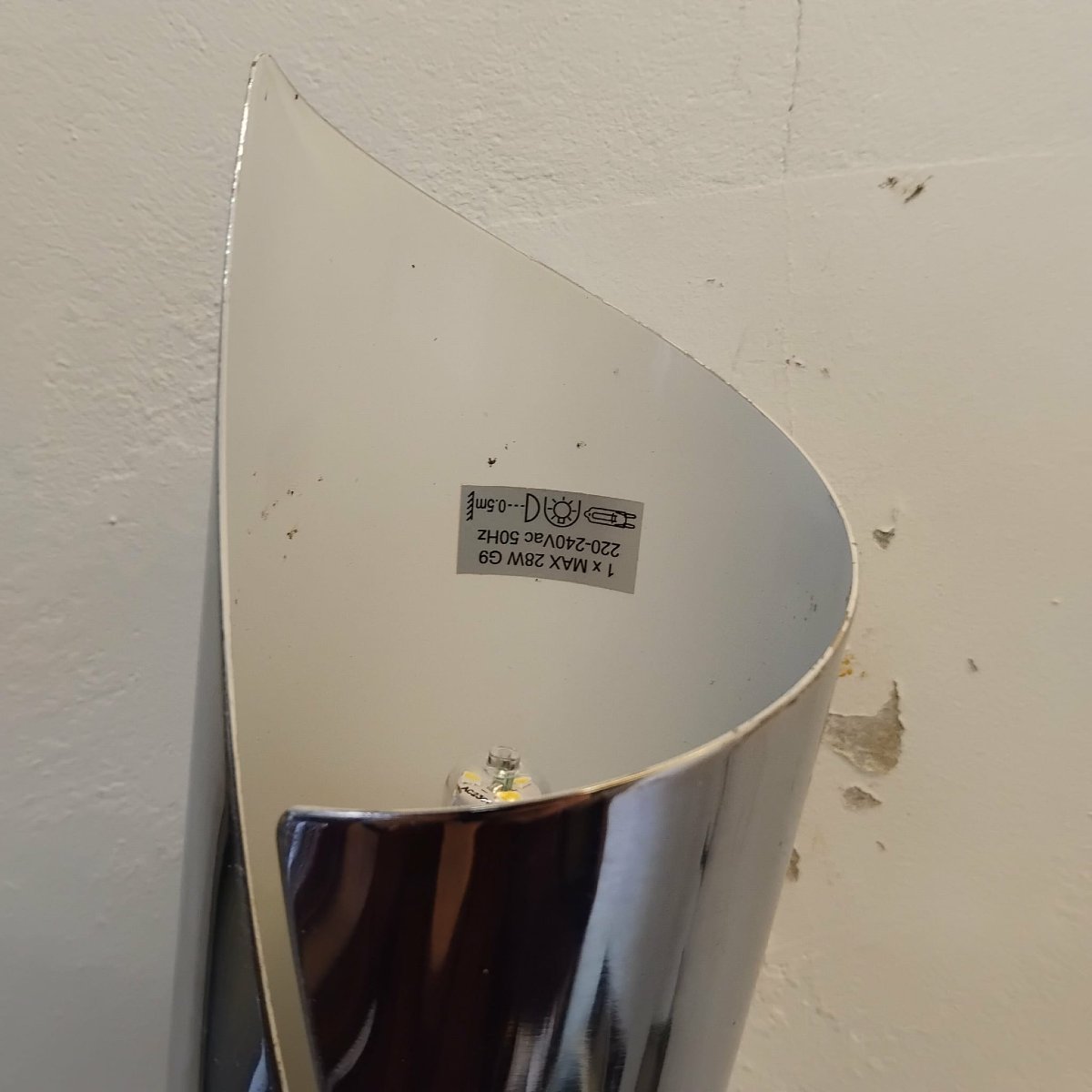 Paire d'appliques chromées bidirectionnelles 70's/80's-photo-5