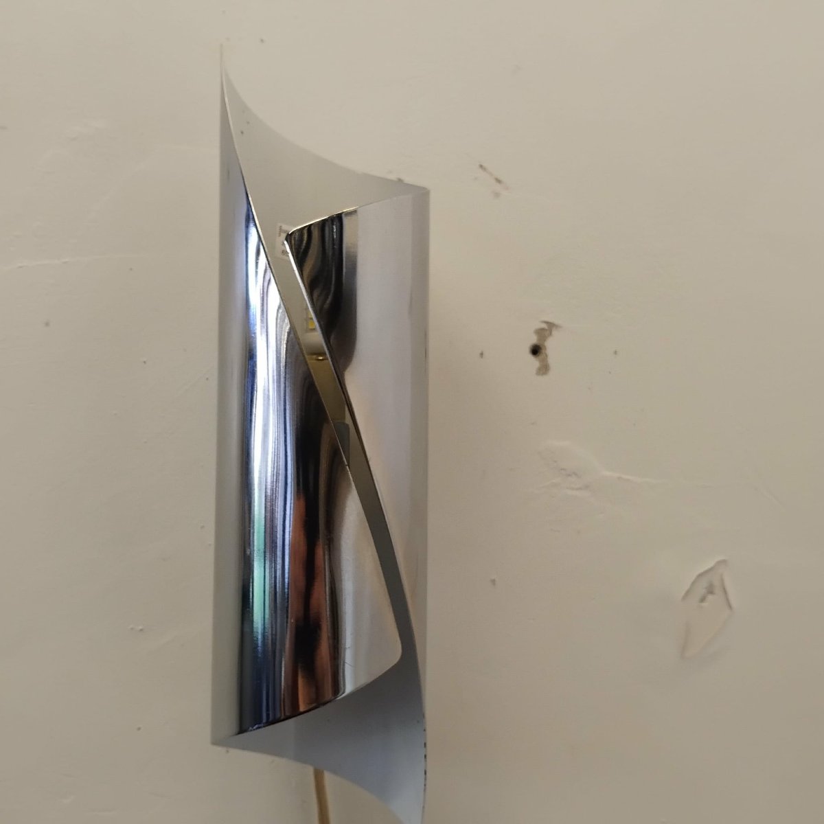 Paire d'appliques chromées bidirectionnelles 70's/80's-photo-6