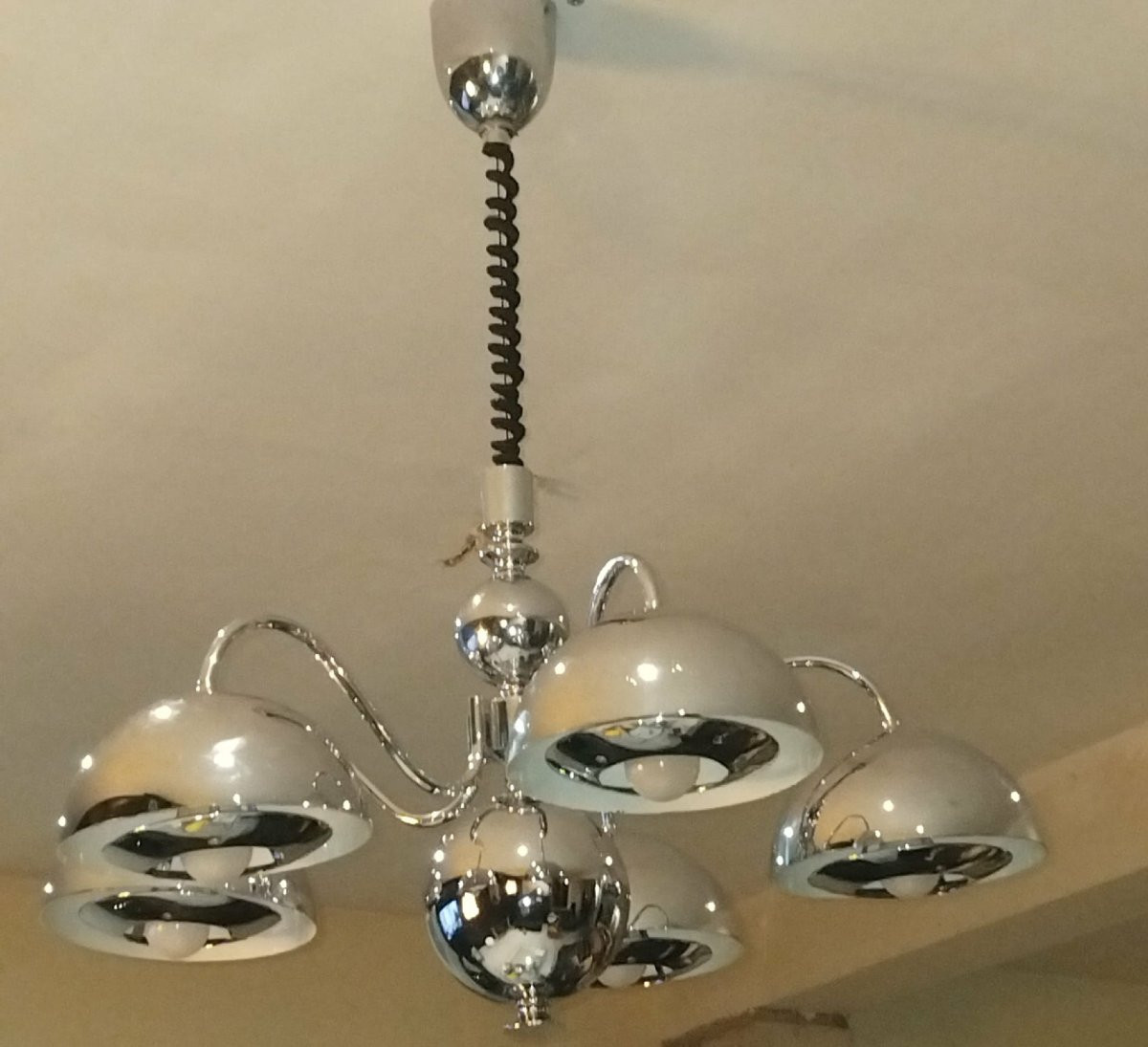 Chrome Chandelier By Gioffredo Reggiani, 1970s-photo-3