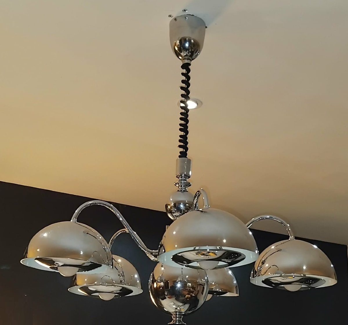 Chrome Chandelier By Gioffredo Reggiani, 1970s-photo-4
