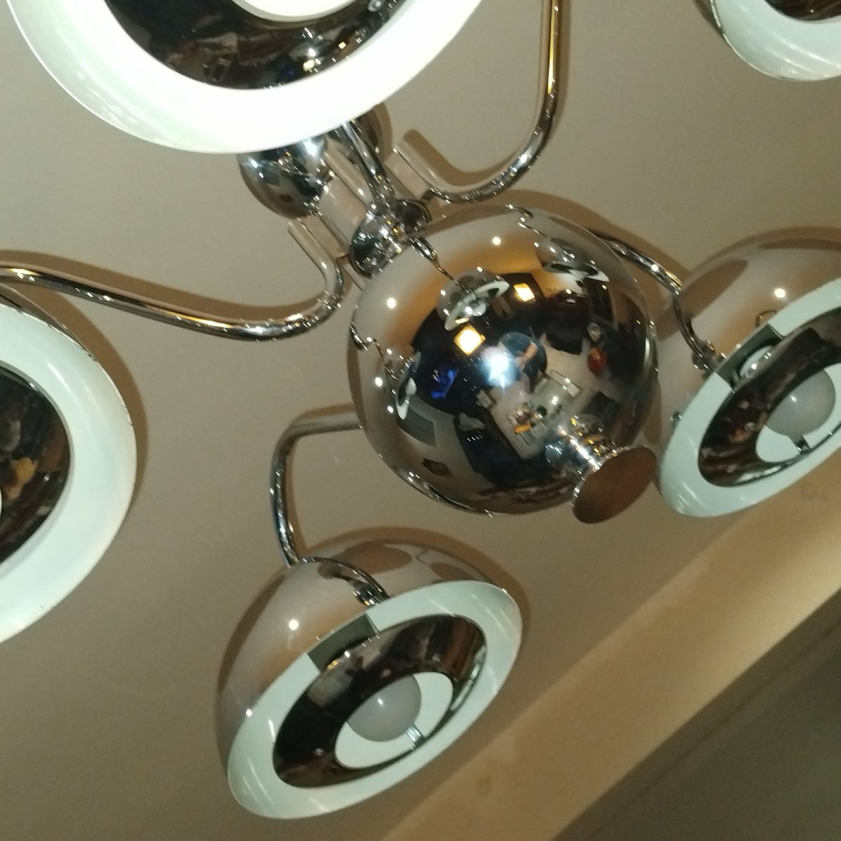 Chrome Chandelier By Gioffredo Reggiani, 1970s-photo-4