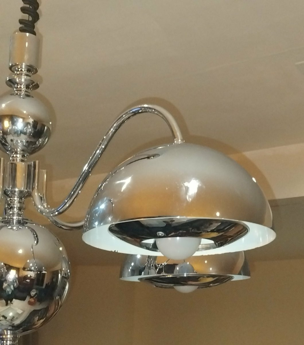 Chrome Chandelier By Gioffredo Reggiani, 1970s-photo-5