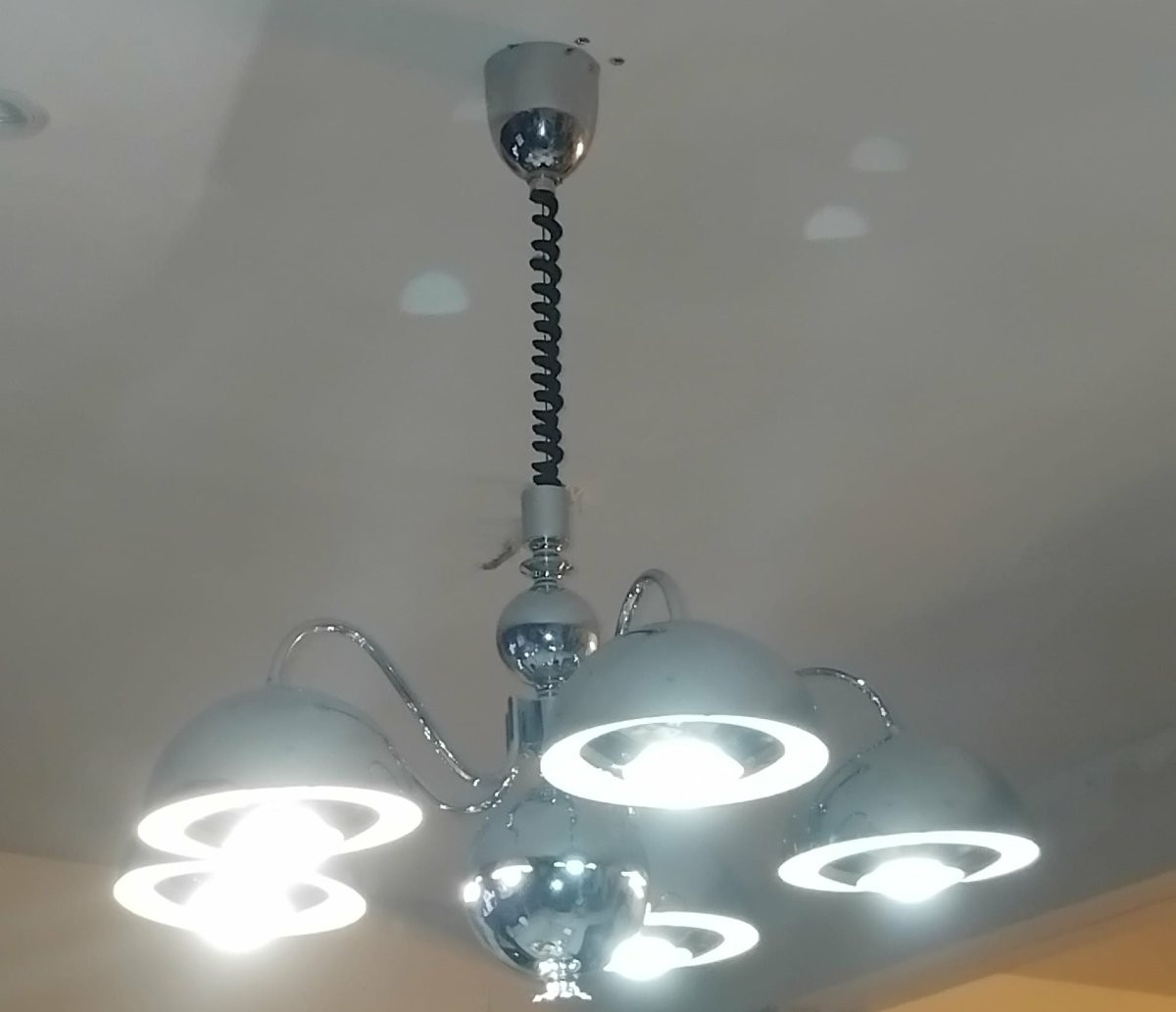 Chrome Chandelier By Gioffredo Reggiani, 1970s-photo-8