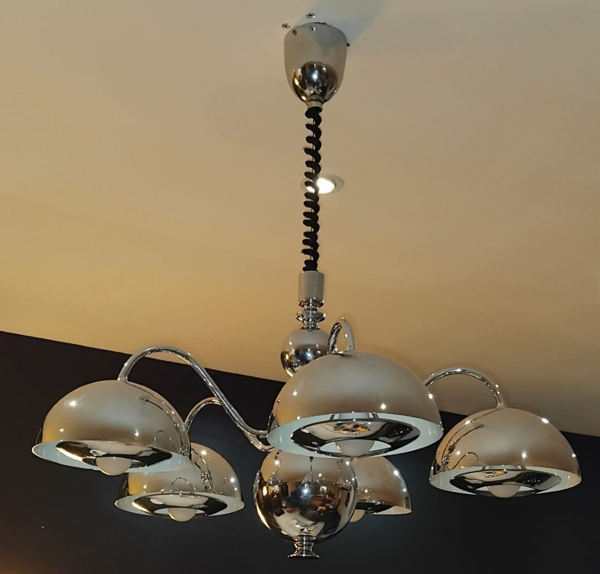 Chrome Chandelier By Gioffredo Reggiani, 1970s