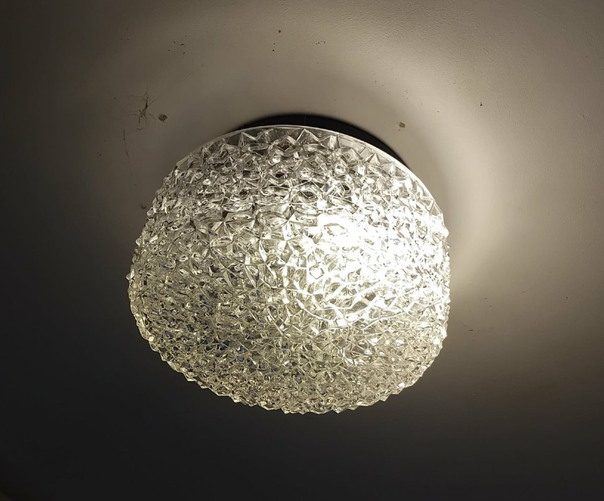 Molded Glass Ceiling Light From The 1960s/70s-photo-1