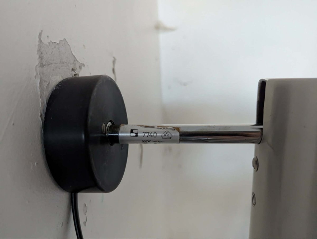 Pair Of 1970s Brushed Aluminum Tube Wall Lights By Staff Leuchten-photo-3