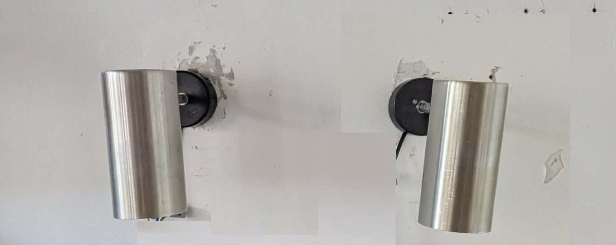 Pair Of 1970s Brushed Aluminum Tube Wall Lights By Staff Leuchten