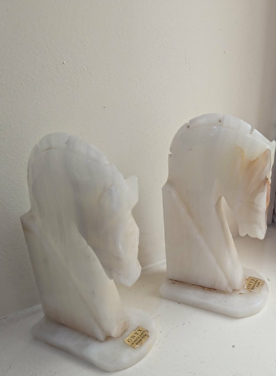 Pair Of Onyx Bookends From The 1960s-photo-2