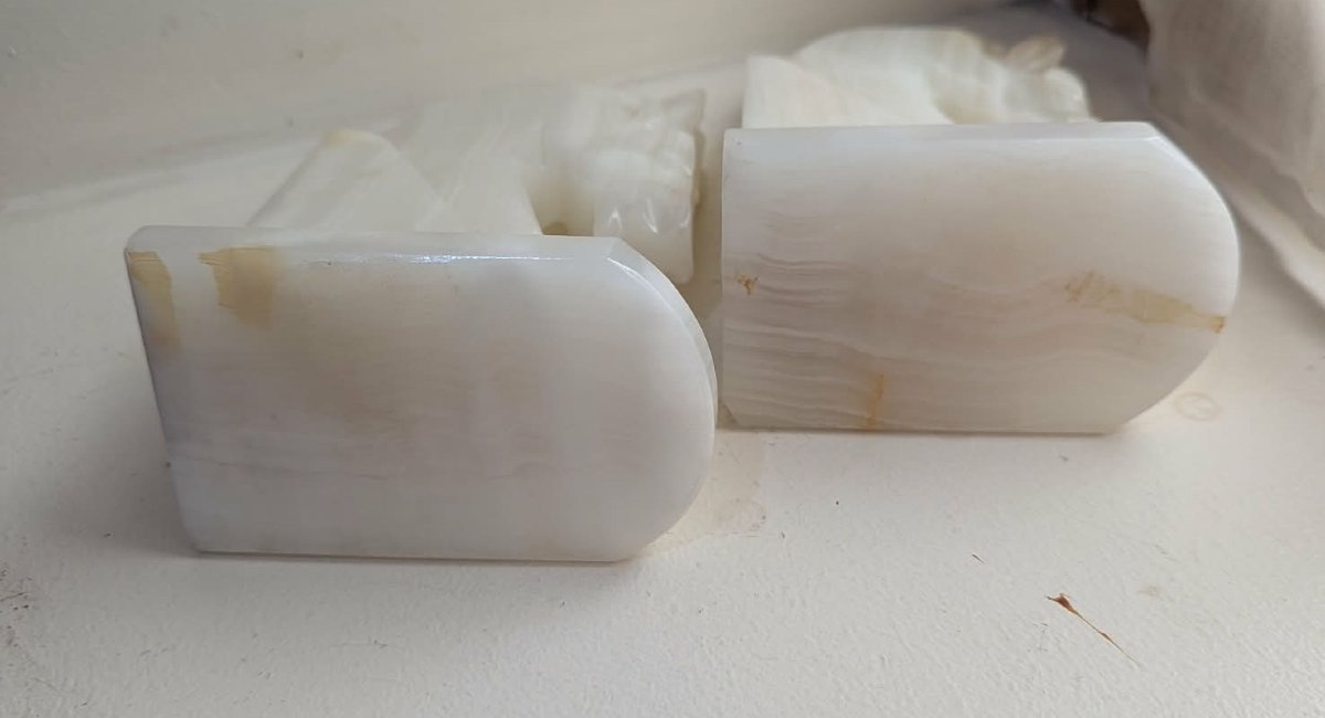 Pair Of Onyx Bookends From The 1960s-photo-1