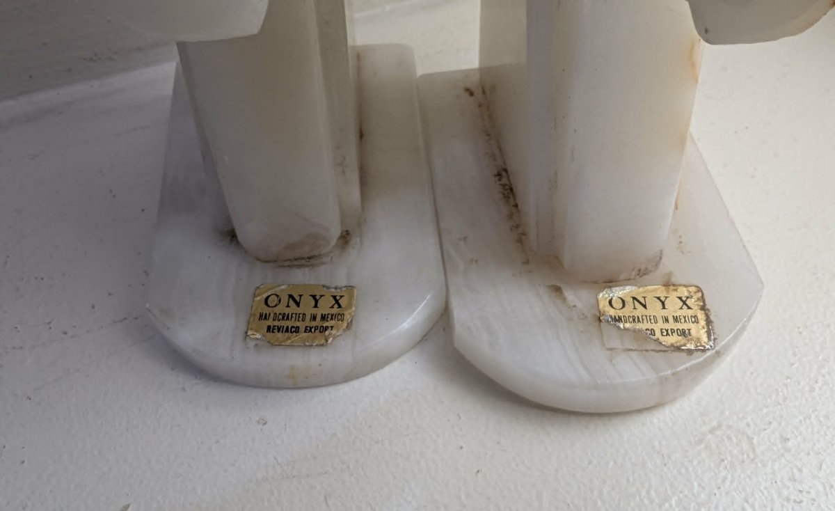 Pair Of Onyx Bookends From The 1960s-photo-3