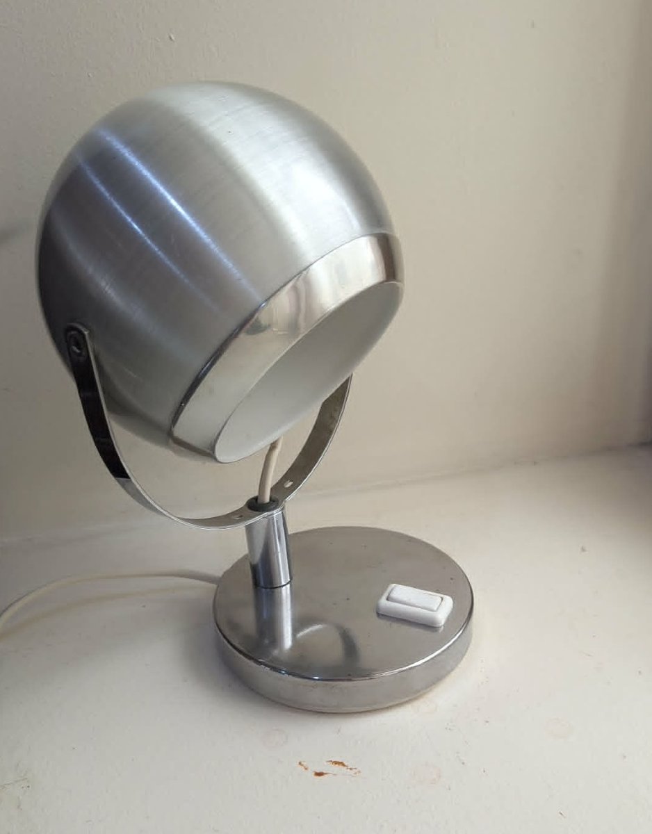 Lampe de bureau EYE BALL attribuée à REGGIANI années 70-photo-3