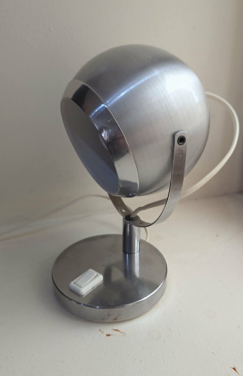 Lampe de bureau EYE BALL attribuée à REGGIANI années 70-photo-4