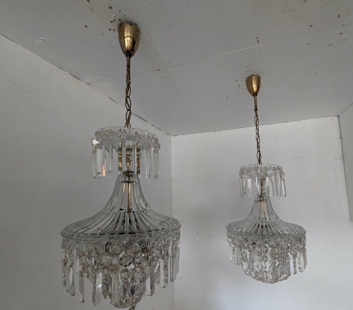 Paire de lustres attribués à BACCARAT-photo-2