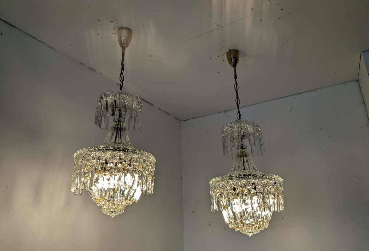 Paire de lustres attribués à BACCARAT-photo-3