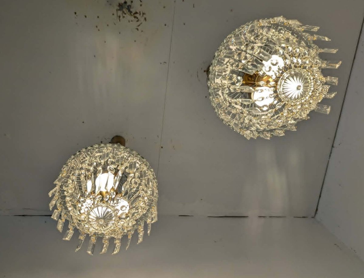Paire de lustres attribués à BACCARAT-photo-2