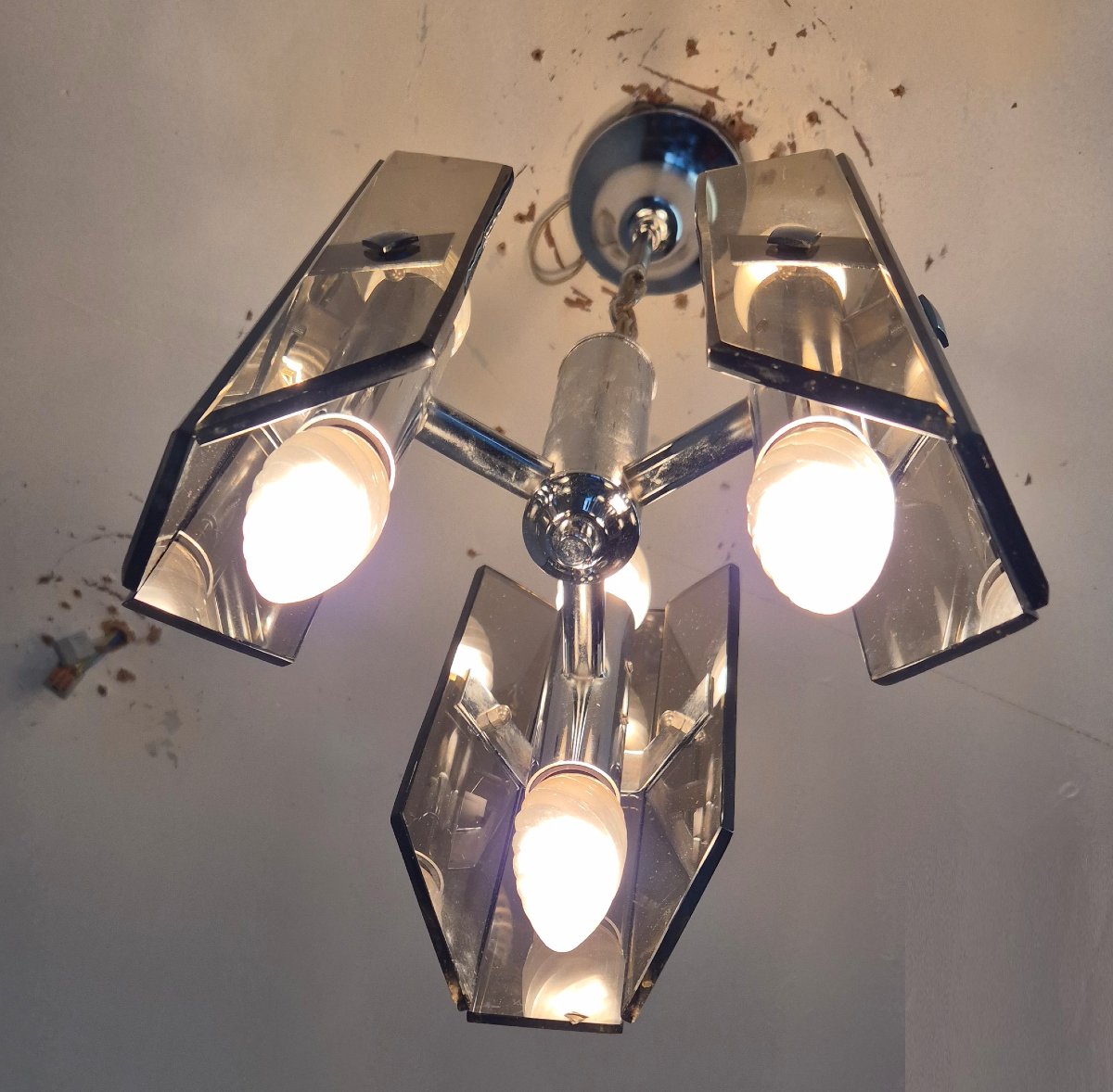 Veca Chandelier For Fontana Arte, 1970s-photo-3