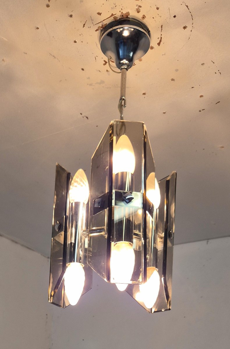 Veca Chandelier For Fontana Arte, 1970s